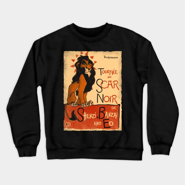 Le Scar Noir Crewneck Sweatshirt by Barbadifuoco